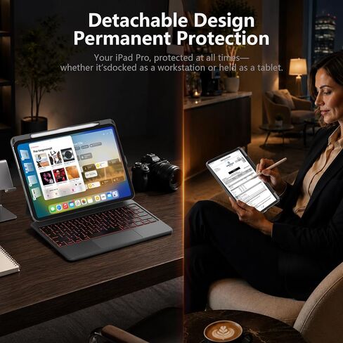 حافظة لوحة مفاتيح مغناطيسية مع محور لجهاز iPad Pro 11 بوصة (M4 2024 / M5 2025) in Kuwait