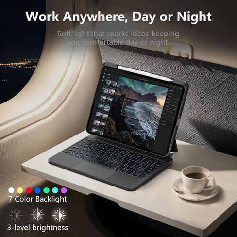 حافظة لوحة مفاتيح مغناطيسية مع محور لجهاز iPad Pro 11 بوصة (M4 2024 / M5 2025) in Kuwait