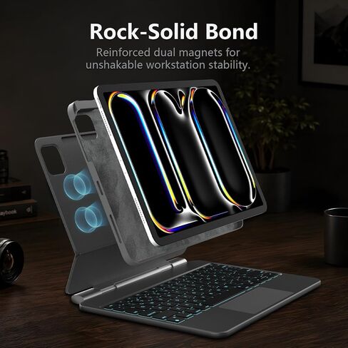 حافظة لوحة مفاتيح مغناطيسية مع محور لجهاز iPad Pro 11 بوصة (M4 2024 / M5 2025) in Kuwait