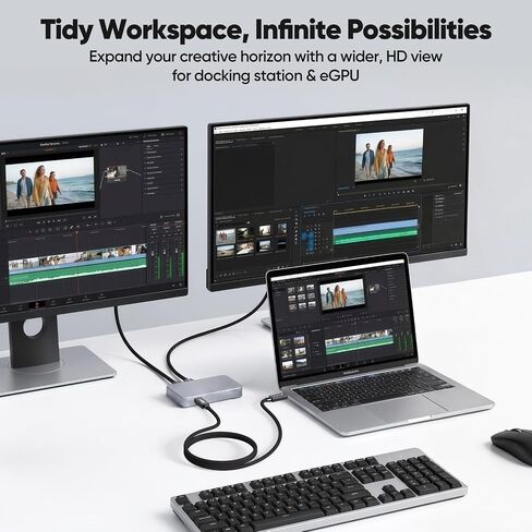 USB C Monitor Cable 6Ft,8K@60Hz/4K@120Hz Video Display/20Gbps Data Transfer in Saudi Arabia