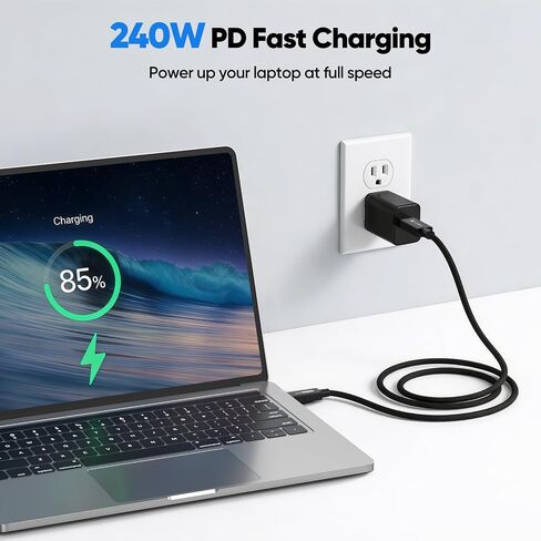 USB C Monitor Cable 6Ft,8K@60Hz/4K@120Hz Video Display/20Gbps Data Transfer in Saudi Arabia