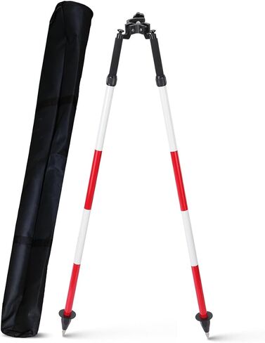 MOETER Aluminum Surveying Bipod with Thumb Release – Red & White Surveyor Bipod for Prism Poles, GPS Poles – Adjustable Legs, Fits 1"-1.5" Survey Rods in Saudi Arabia