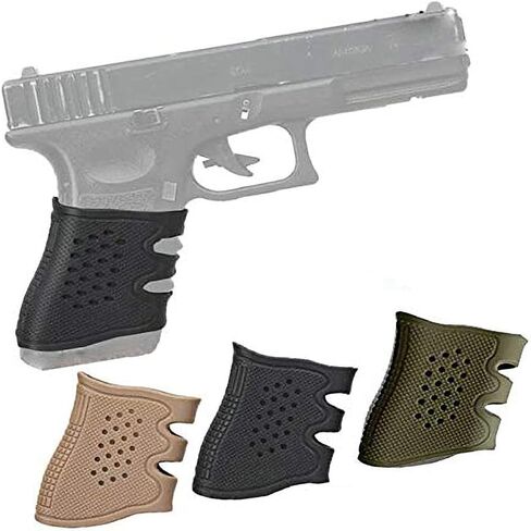Tactical Holster Rubber Grips Fits for Glock 17/19/20/21/22/23/25/31/32/34/35/37/38/41(Black, Green, Tan) in Saudi Arabia