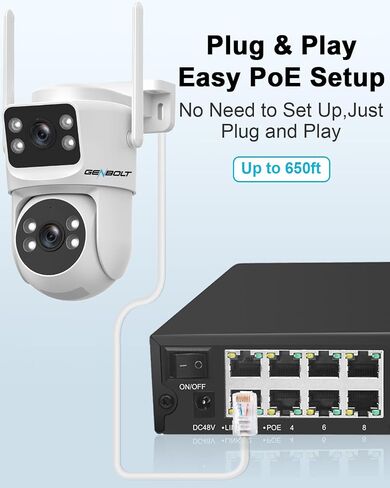 GENBOLT 4K PoE NVR, 10 Channel Network Video Recorder in Saudi Arabia