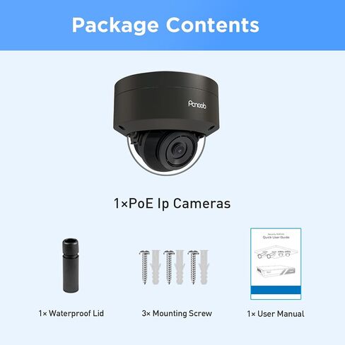 8MP PoE Vandal Dome Camera Outdoor Indoor, PD54BA3-8M in Kuwait