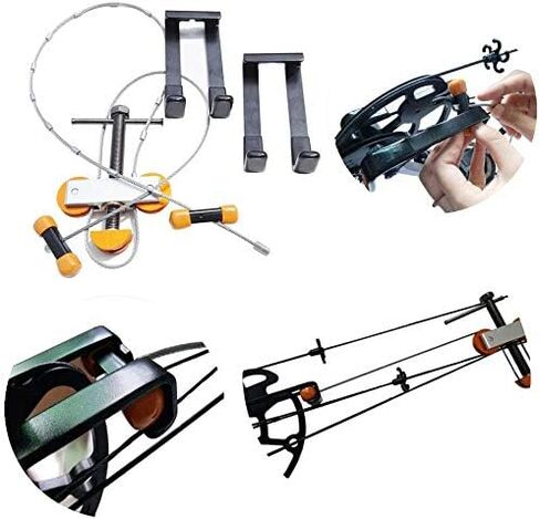 SHARROW Portable Hand Held Compound Bow Press with 2 Quad Brackets Bow String Replacement Tool for Compound Bow Archery in Saudi Arabia