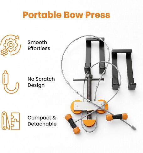 SHARROW Portable Hand Held Compound Bow Press with 2 Quad Brackets Bow String Replacement Tool for Compound Bow Archery in Saudi Arabia