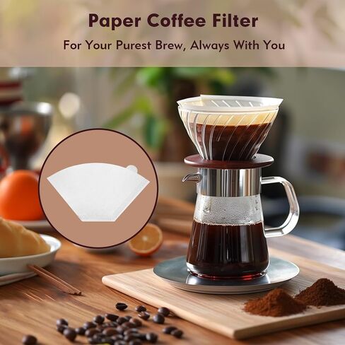 Coffee Filters #2 Cone Paper, 200 Count White Disposable Natural Coffee Filter Paper for Pour Over and Drip Coffee Makers, #2 Cone Filter U-Shaped (2-6 Cup) in Saudi Arabia