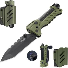 VIPERADE VAK6-S Survival Folding Knife with LED Flashlight and Arc Lighter in Saudi Arabia