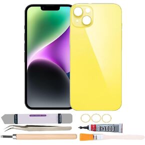 Back Rear Glass Cover Replacement Compatible with iPhone 14 6.1 inches with Repair Tool Kits (White) in Saudi Arabia