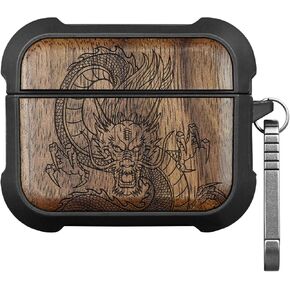 Carveit Solid Wood Case for AirPods Pro 3, Aztec Calendar, Rosy in Saudi Arabia
