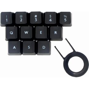 Gaming Keycaps Replacement Compatible with Romer-G Switch Logitech G310 G413 G613 G810 K840 G910 Mechanical Keyboard (Black / 12 Keys) in Saudi Arabia