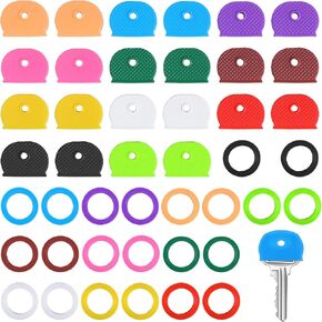 44pcs Colored Key Covers,Key Covers Caps Silicone with Keys Ring in Saudi Arabia