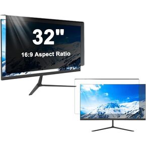 32 inch Hanging Privacy Screen, Removable Anti-Scratch Monitor Protector, Anti-Glare & Anti-Dust Acrylic Shield for Computer Monitor, Reusable Office Privacy Film in Saudi Arabia