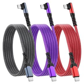 10ft USB C to USB C Cable Fast Charging,4-Pack 60W Right Angle USB C Cable in Saudi Arabia