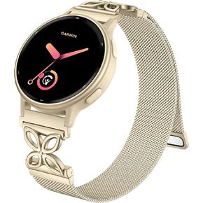 سوار ساعة 20 ملم متوافق مع Garmin Vivoactive 5 Watch Bands/Vivoactive 6/3، حلقة شبكية مغناطيسية من الفولاذ المقاوم للصدأ زهرية سريعة الإصدار لـ Garmin Venu Sq 2/2 Plus Smartwatch النساء والرجال in Kuwait