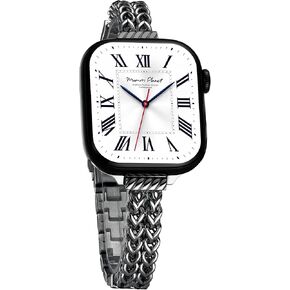 Slim Chain Watch Band for Apple Watch Series 11, 10, 9, 8, 7, 6, 5, 4, 3, 2, 1, SE 3/2/1 Women, Stainless Steel Metal Band for Apple Watch 40mm 41mm 42mm 38mm 44mm 45mm 46mm for iWatch in Saudi Arabia