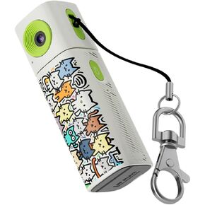 Lipstick Series Thumb Keychain Mini Camera, 1080P HD Portable Digital Camcorder for Students Outdoor Video Recording(White) in Saudi Arabia
