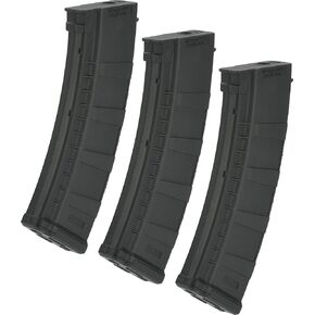 Evike Airsoft - Blue Box AK 155rds Midcap for AK Style AEG Airsofts (Color: Black/Set of 3 Mags) in Saudi Arabia