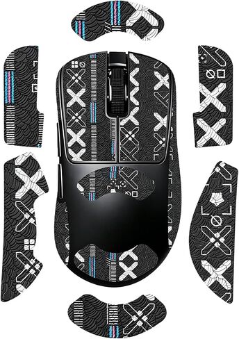 Anti-Slip Mouse Grip Tape for Pulsar Xlite Crazylight Mouse – ZBAGUG Sweat-Proof Soft-Touch Grip Stickers for Enhanced Control & Comfort, Scratch-Resistant Removable Non-Residue Skin, Black. in Saudi Arabia