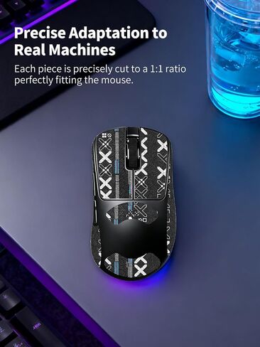 Anti-Slip Mouse Grip Tape for Pulsar Xlite Crazylight Mouse – ZBAGUG Sweat-Proof Soft-Touch Grip Stickers for Enhanced Control & Comfort, Scratch-Resistant Removable Non-Residue Skin, Black. in Saudi Arabia