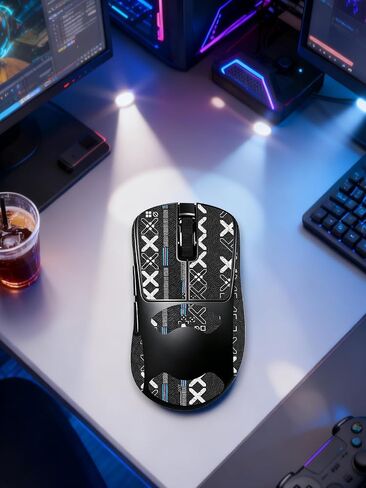 Anti-Slip Mouse Grip Tape for Pulsar Xlite Crazylight Mouse – ZBAGUG Sweat-Proof Soft-Touch Grip Stickers for Enhanced Control & Comfort, Scratch-Resistant Removable Non-Residue Skin, Black. in Saudi Arabia