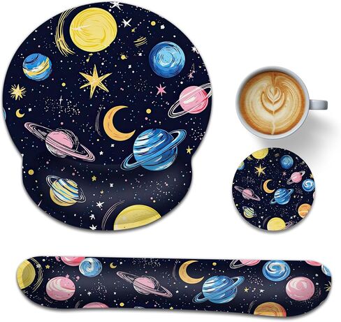 Red Glitter Wrist Rest Support for Mouse Pad Keyboard Set, Mouse Pad with Non Slip Rubber Base for Home and Office Typing Support in Kuwait