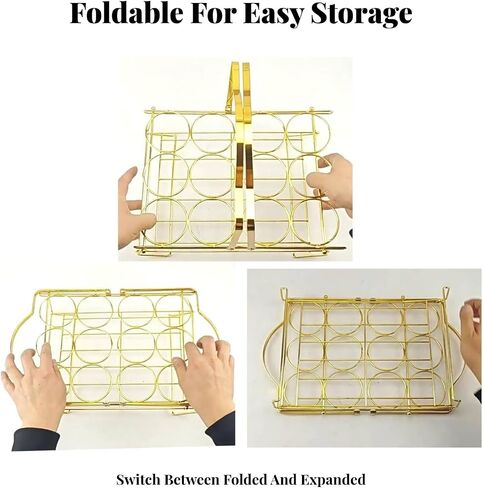 Stainless Steel Rack Bottle Carrier Drink Rack Beer Holder Wire Basket with Lightweight Yet Strong Build Suitable for Outdoor Parties Community Events, Silver in Saudi Arabia