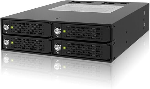 Casafoyer 4 Bay 2.5in SAS/SATA HDD/SSD حاوية حامل متنقلة لخليج 5.25 بوصة (مع قفل المفاتيح) | ToughArmor MB994SK-1B - حزمة من 2 in Kuwait
