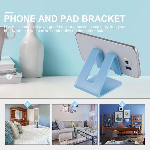 Adjustable Phone Holder for Desk Mobile Phone Stand with Non-Slip Base Charging Cable Slot Low Center of Gravity Design for Home Office Travel 2.75 X 2.36 X 2.63 in in Saudi Arabia