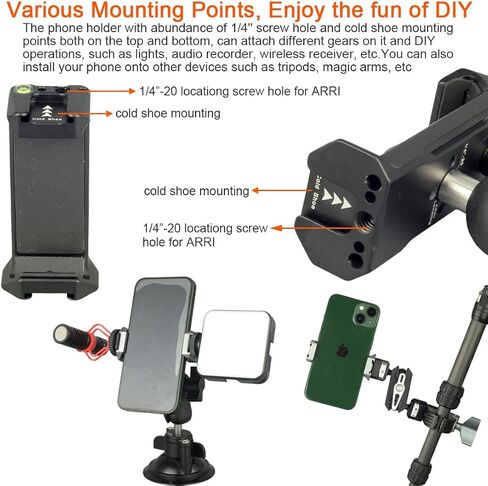 Aluminum Car Bike Motorcycle Phone Holder with 20mm Ball Mount Compatible with Tackform Bulletpoint FANAUE 20mm (0.787 inches) Ball Double Socket Arm in Kuwait