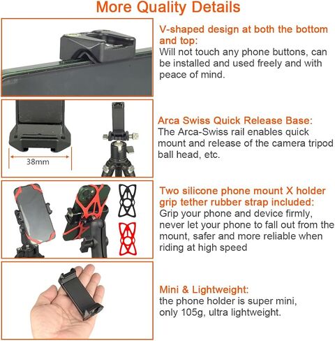 Aluminum Car Bike Motorcycle Phone Holder with 20mm Ball Mount Compatible with Tackform Bulletpoint FANAUE 20mm (0.787 inches) Ball Double Socket Arm in Kuwait