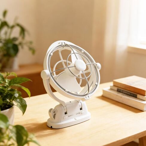 Omnidirectional Fan Adjustable Tilt 12V/24V Auto-Sensing DC Whole Room Air Circulator Hardwire Installation Quiet Powerful Cooling Fans for RV/Car/Boat/Home/Office (White) in Saudi Arabia