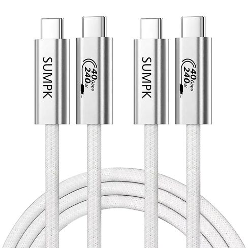 240W USB4 Cable 6.6FT 2 Packs, 40Gbps High Speed Data Transfer in Saudi Arabia