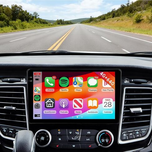Hodozzy 4G+64G Car Stereo for Ford Transit Custom 2020-2024, Android 9 Inch IPS Touch Screen Radio with Wireless Carplay &Android Auto, GPS, Double Din, Bluetooth DSP, WiFi, FM RDS, Camera in Saudi Arabia
