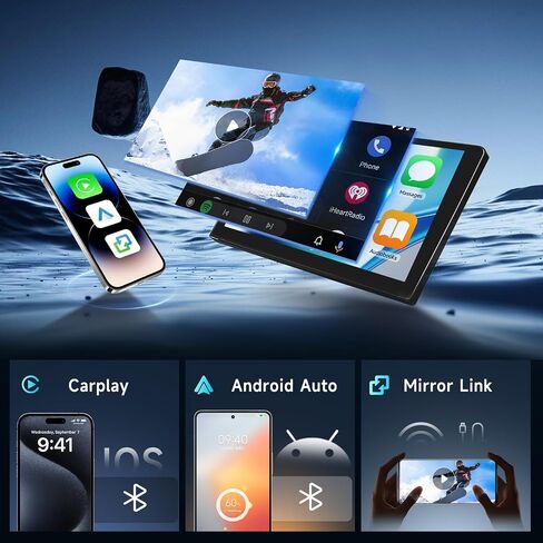 Hodozzy 4G+64G Car Stereo for Ford Transit Custom 2020-2024, Android 9 Inch IPS Touch Screen Radio with Wireless Carplay &Android Auto, GPS, Double Din, Bluetooth DSP, WiFi, FM RDS, Camera in Saudi Arabia