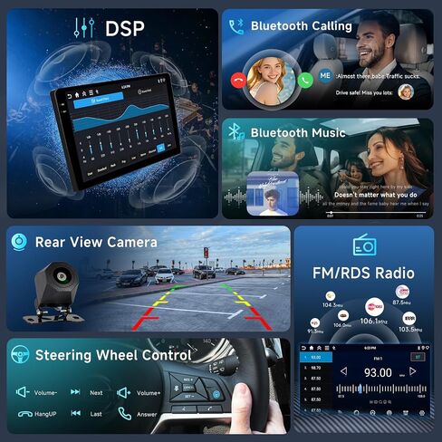 Hodozzy 4G+64G Car Stereo for Ford Transit Custom 2020-2024, Android 9 Inch IPS Touch Screen Radio with Wireless Carplay &Android Auto, GPS, Double Din, Bluetooth DSP, WiFi, FM RDS, Camera in Saudi Arabia