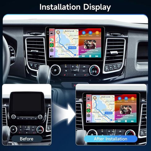 Hodozzy 4G+64G Car Stereo for Ford Transit Custom 2020-2024, Android 9 Inch IPS Touch Screen Radio with Wireless Carplay &Android Auto, GPS, Double Din, Bluetooth DSP, WiFi, FM RDS, Camera in Saudi Arabia