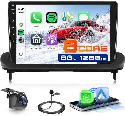 8 Core 6G+128G Android Stereo for Volvo S40/C30 2006-2012 with Wireless Carplay and Android Auto, 1280P 9 Inch for Volvo C70 Radio Bluetooth Mirror Link WiFi GPS SWC FM/RDS DSP USB in Saudi Arabia