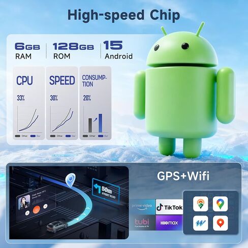 8 Core 6G+128G Android Stereo for Volvo S40/C30 2006-2012 with Wireless Carplay and Android Auto, 1280P 9 Inch for Volvo C70 Radio Bluetooth Mirror Link WiFi GPS SWC FM/RDS DSP USB in Saudi Arabia