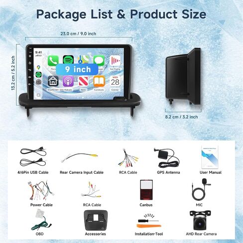 8 Core 6G+128G Android Stereo for Volvo S40/C30 2006-2012 with Wireless Carplay and Android Auto, 1280P 9 Inch for Volvo C70 Radio Bluetooth Mirror Link WiFi GPS SWC FM/RDS DSP USB in Saudi Arabia