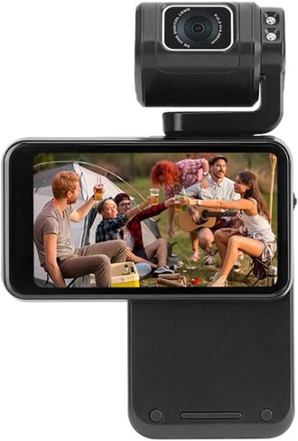TARIO-5KW 5K Ultra HD Video Camera with 3.5 Inch Touchscreen, WiFi, Night Vision, Rotating Lens in Saudi Arabia