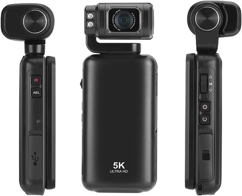 TARIO-5KW 5K Ultra HD Video Camera with 3.5 Inch Touchscreen, WiFi, Night Vision, Rotating Lens in Saudi Arabia