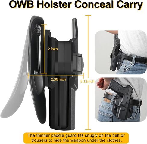 الحافظة تناسب Ruger Security 9، حافظة مجداف OWB لـ Ruger Security-9 مم مضغوط/Pro/قياسي (ليس لنماذج الليزر)، غير قابلة للتعديل 60 درجة، إطلاق سريع - اليد اليمنى in Kuwait