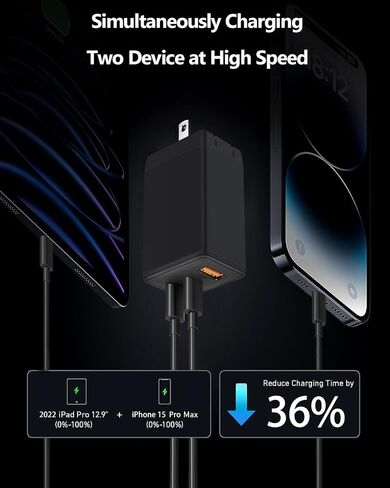 67W USB C Charger, 3-Port GaN Wall Charger, Foldable PPS PD Fast Charger Block for MacBook Pro/Air, iPhone 17/16 Pro Max, iPad Pro, Samsung Galaxy S26/25 in Saudi Arabia