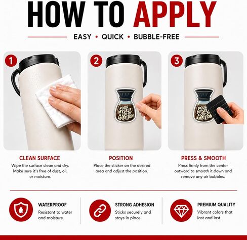 Pour Myself a Cup of Ambition Coffee Pot Parton Sticker Dolly Transparent Decal, Waterproof Vinyl Sticker & Magnetic Sticker for Laptop, Water Bottle, Car, Phone, Gift in Saudi Arabia