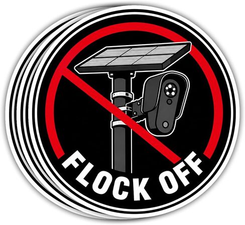 VOTANTA (3 Pcs, 3 inch) - Flock Off Sticker, Anti-Flock Camera Stickers, No Surveillance Privacy Rights Privacy Protest Decal Gifts Decoration for Laptops, Phones, Water Bottles in Kuwait
