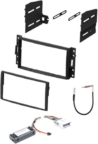 Double Din Car Stereo Install Dash Kit, Wire Connector Interface, and AM/FM Radio Antenna Adapter -Made for 2005-2013 Chevrolet Corvette -Retains Bose if Equipped -Plug and Play to Factory Harness in Saudi Arabia