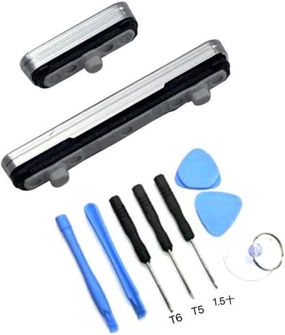 Power On Off Volume Button Key Replacement Part for Samsung Galaxy S22/S22Plus, with Tool kit (Black) in Saudi Arabia