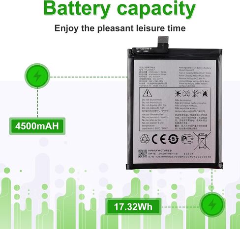 بطارية TLp043E7 3.85 فولت 4360 مللي أمبير في الساعة، متوافقة مع T-Mobiel Revvl 5G T790W T790Z، تأتي مع أداة تركيب البطارية in Kuwait